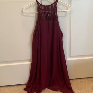 Lulus High Neck Flowy Mini Dress